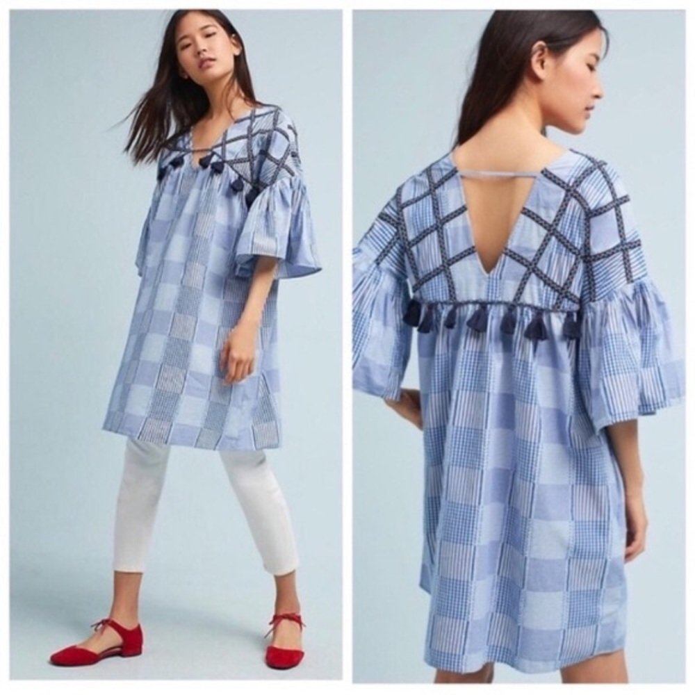 NWT Maeve Tatum Embroidered Tunic Dress - L